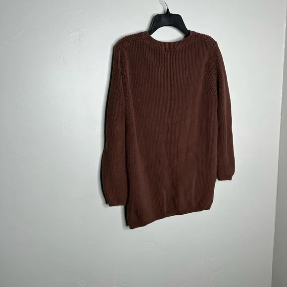 525 America Chocolate Brown Crew Neck Sweater - Picture 6 of 7